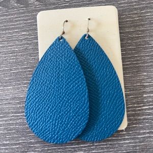 Nickel & Suede Teardrop earrings - Gypsy Teal